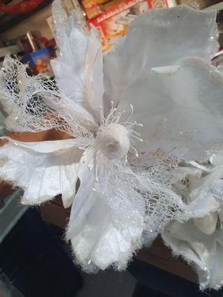 Addobbi Natale bianco e argento 33 pezzi