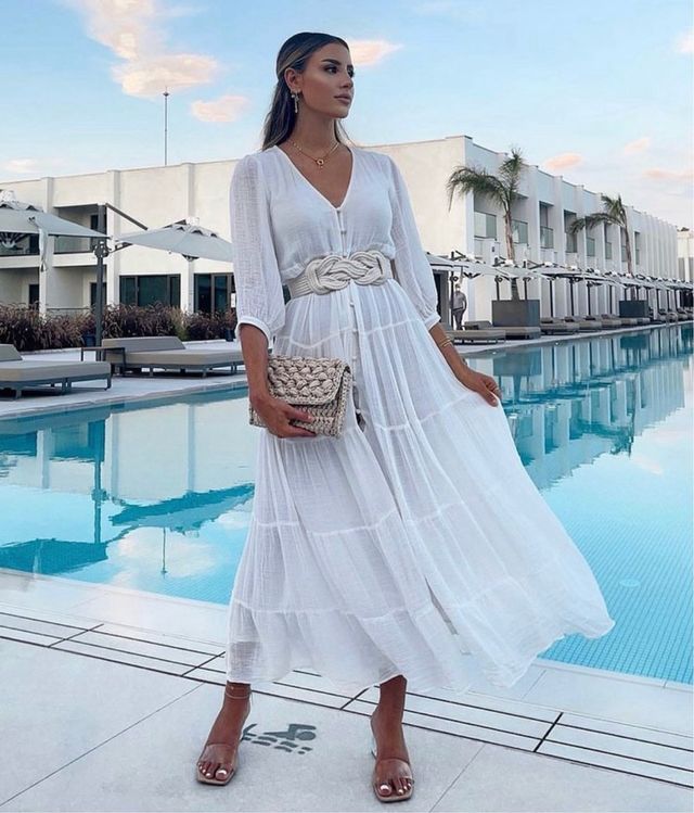 Vestido largo paneles