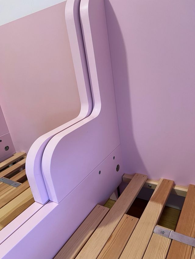 2 camas extensibles de ikea rosas