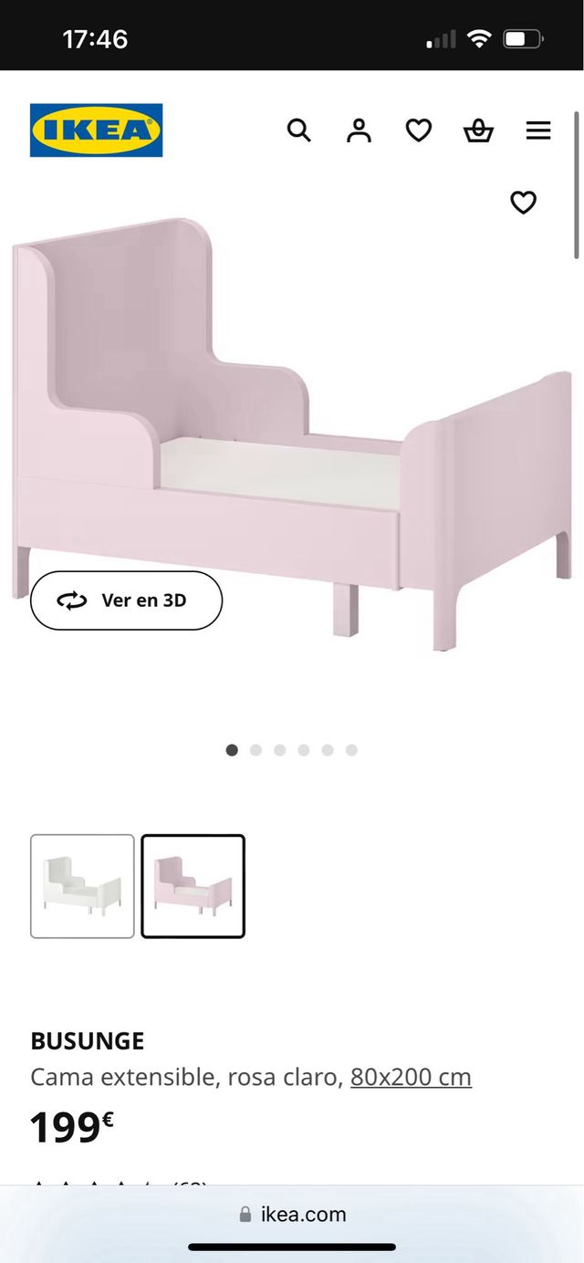 2 camas extensibles de ikea rosas