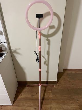 Tripode con aro de luz