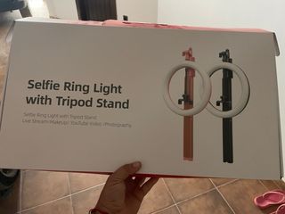 Tripode con aro de luz