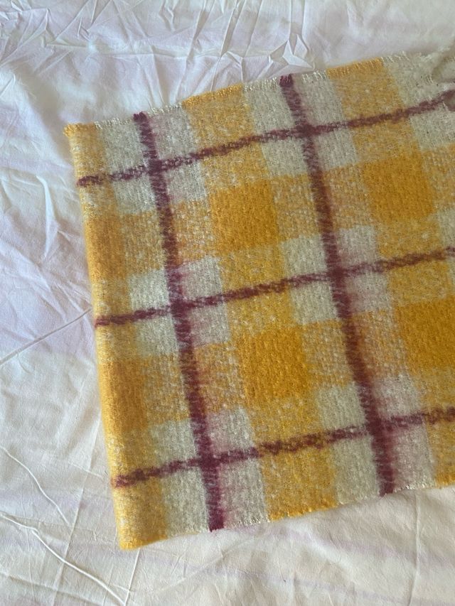 Bufanda cuadros oversize Mango