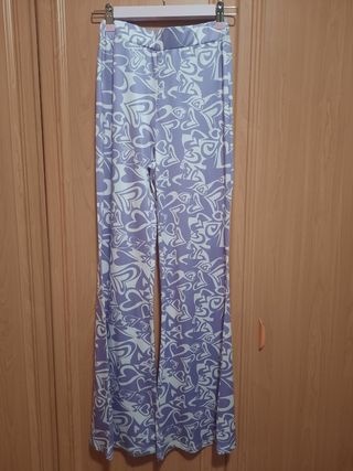 Pantalón elástico con patrón 