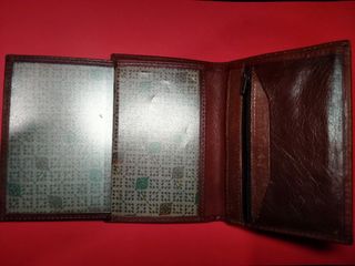 BILLETERA / CARTERA DE CUERO MARRÓN. HECHA A MANO.