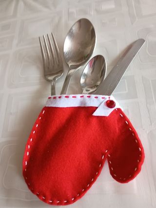 Porta posate Guanti di Natale