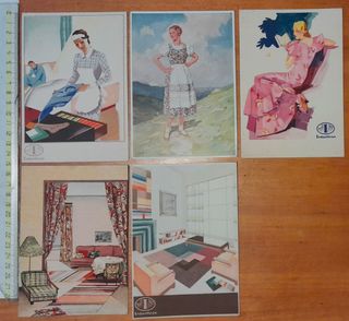 Cartoline pubblicitarie Indanthren anni 30