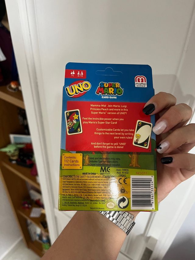 Juego de cartas UNO de super mario