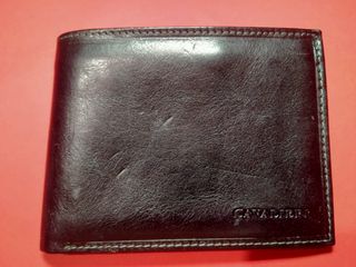 BILLETERA CARTERA CAVALIERI. CUERO MARRÓN