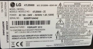 TV LG 47”