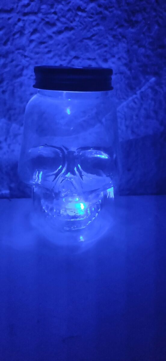 Vaso jarra de calavera con Luces LED incorporadas