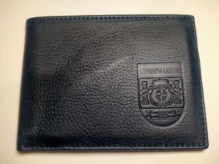 BILLETERA CARTERA DE CUERO MILITAR MARINA.