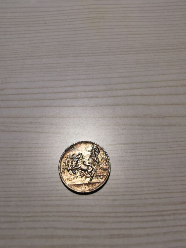 Moneta 1 Lira 1917 Vittorio Emanuele III