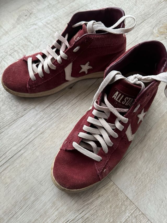converse in pelle bordeaux