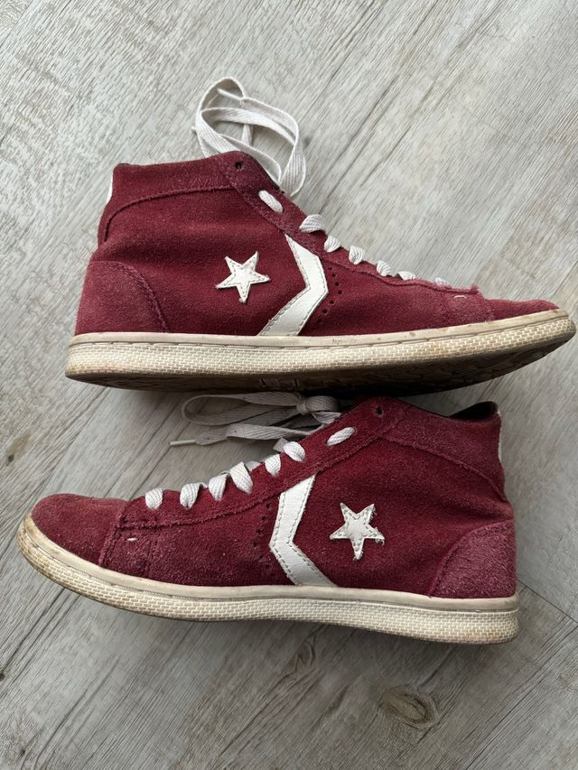 converse in pelle bordeaux