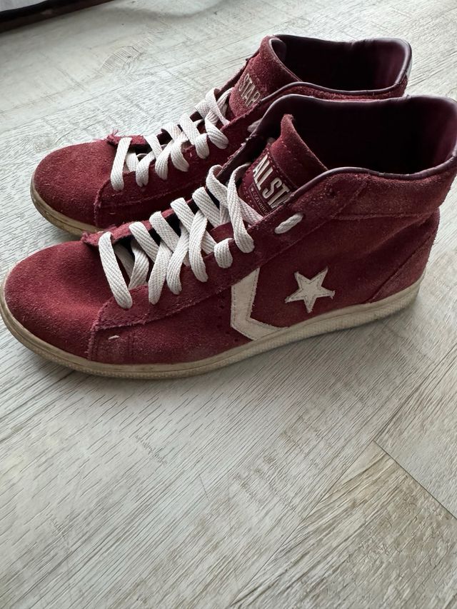 converse in pelle bordeaux