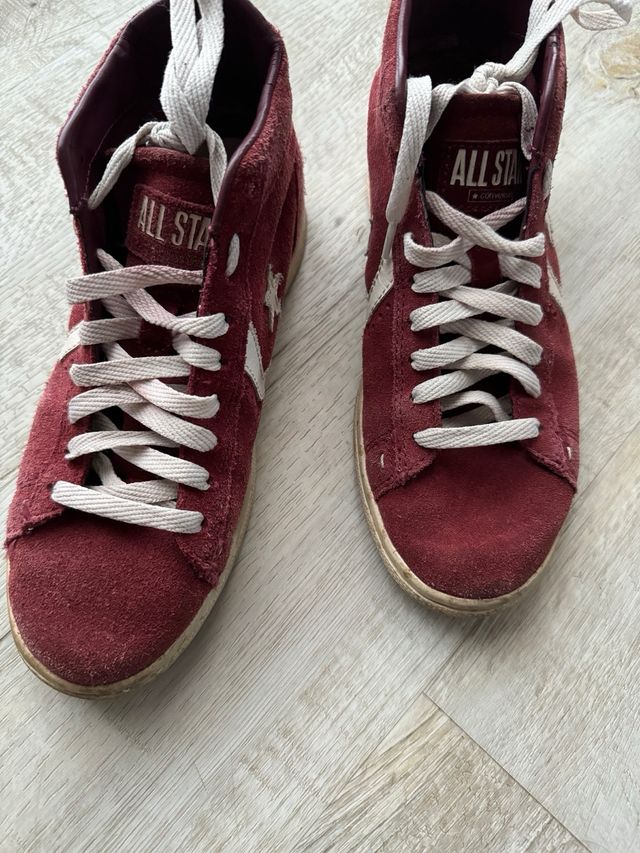 converse in pelle bordeaux