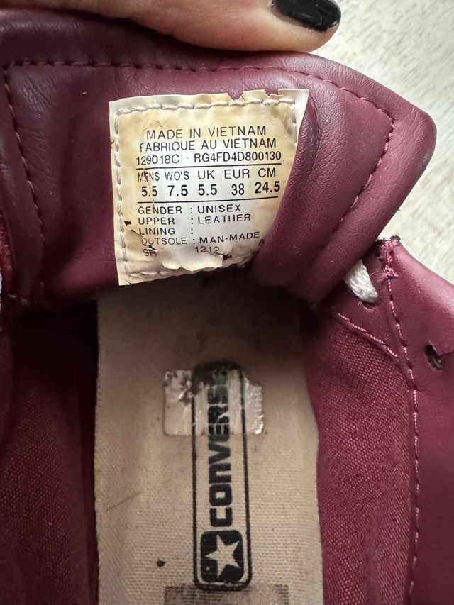 converse in pelle bordeaux