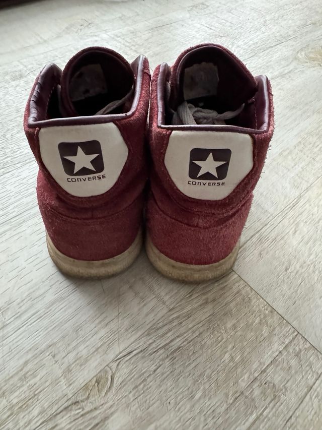 converse in pelle bordeaux