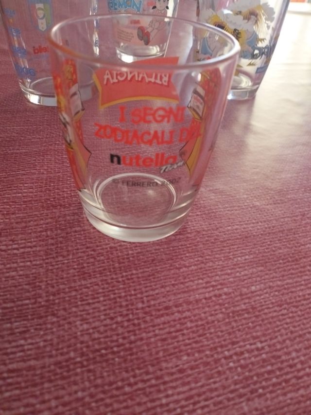 Bicchieri di vetro della Nutella