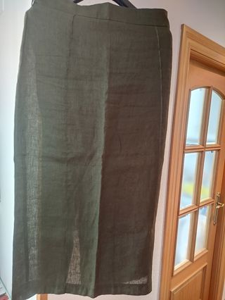 Falda lino - Zara - T. L