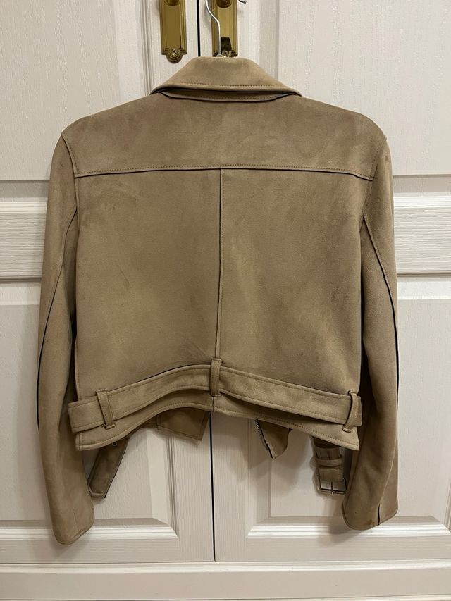 Cazadora biker de ante