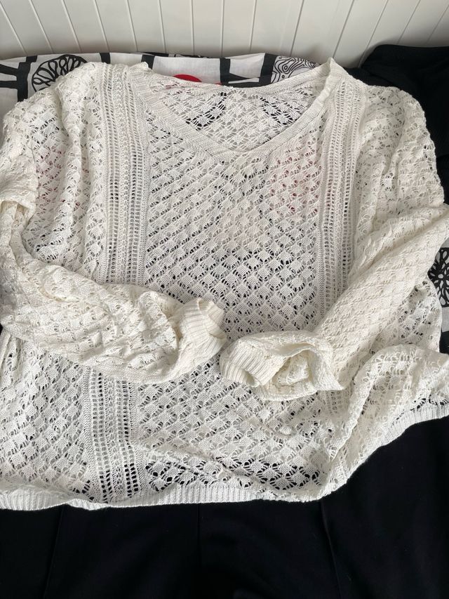 Jersey blanco calado