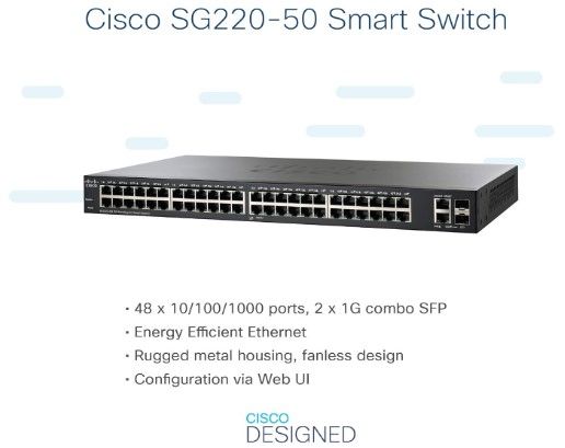 CISCO SG220-50 50-PORT GIGABIT SMART PLUS