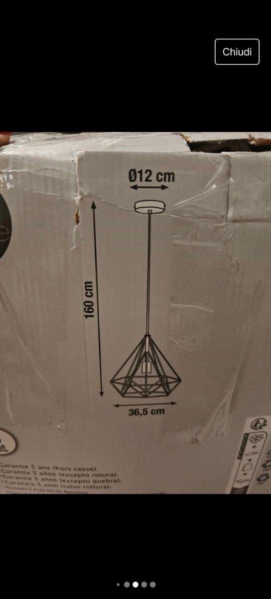 Lampadario sospeso minimal Eglo Byron