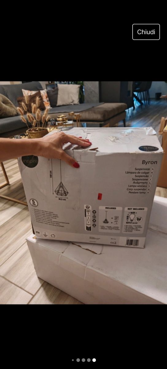 Lampadario sospeso minimal Eglo Byron