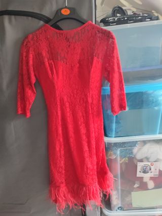 Vestido rojo de fiesta, talla S