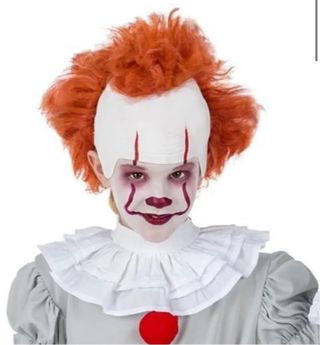 Peluca payaso asesino para niño 5-6 años nueva 