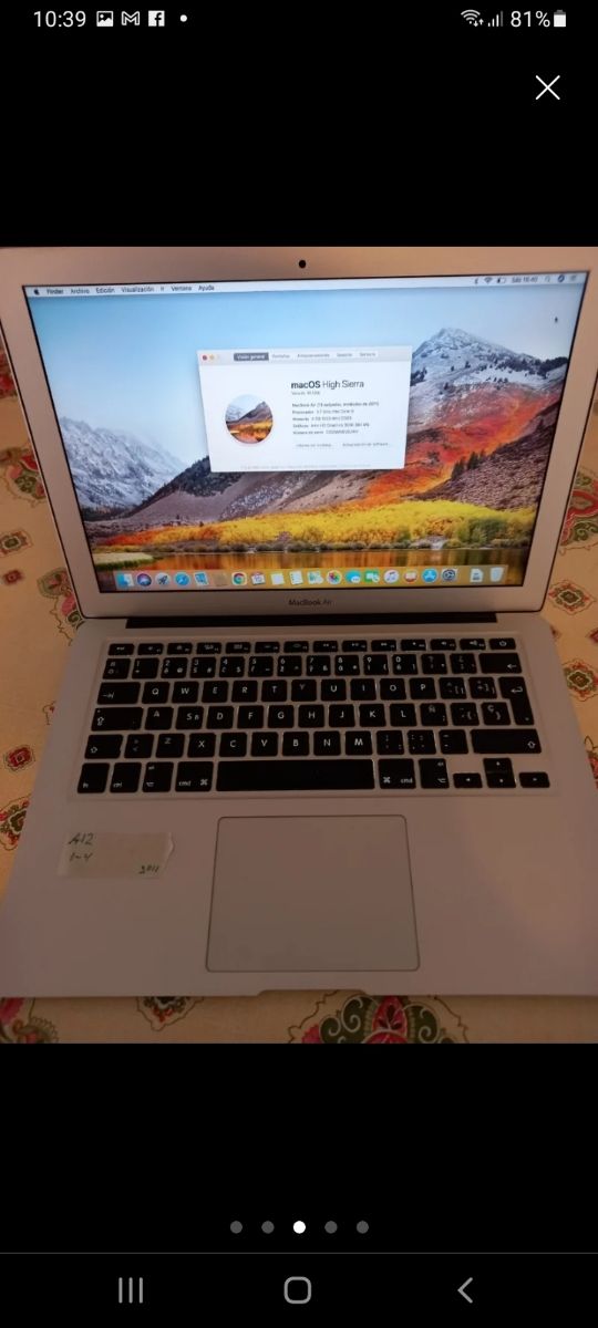 MACBOOK AIR AÑO 2011 13 PULGADAS