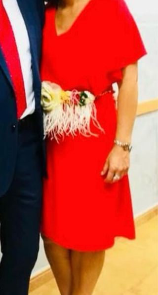 Cinturón Flores y plumas  Fiesta