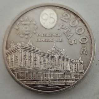 2 monedas plata 2000 PTAS 1995