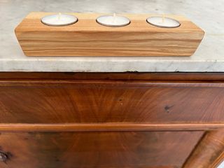 Porta candeline legno fatto a mano