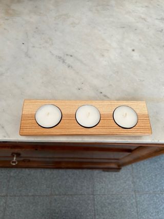 Porta candeline legno fatto a mano