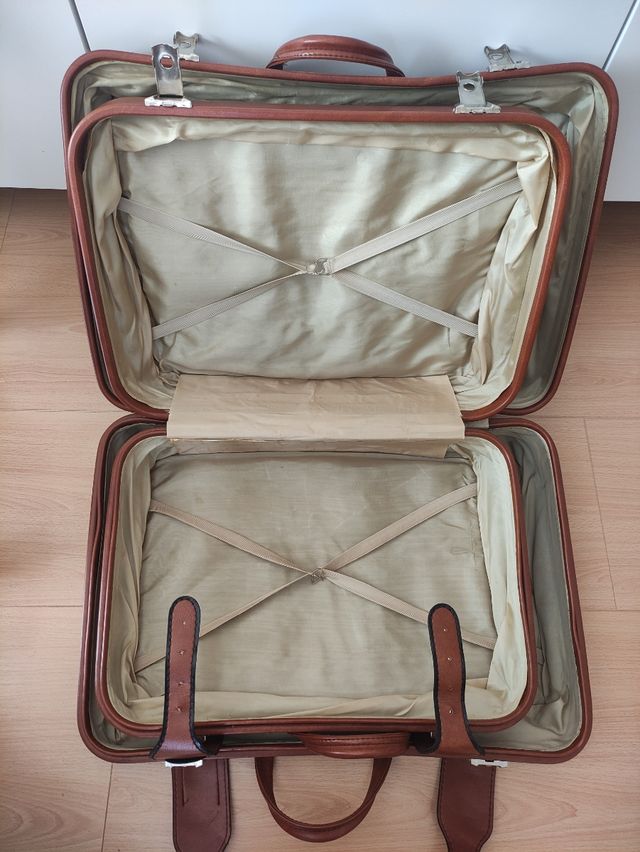 Conjunto de maletas vintage polipiel 