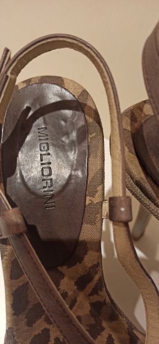 Sandalo marchio Migliorini tacco h. 10cm
