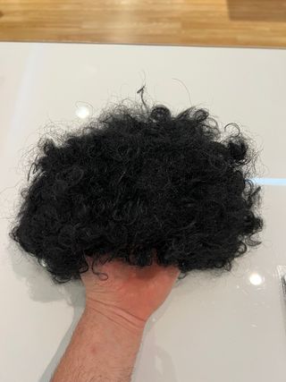 Peluca negra niño para 4-6 años nueva