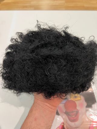 Peluca negra niño para 4-6 años nueva