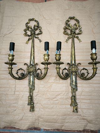 2 apliques bronce 60cm