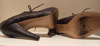 Polacchino nero nr. 38 vera pelle made in Italy