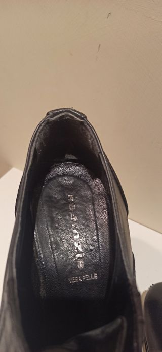 Polacchino nero nr. 38 vera pelle made in Italy