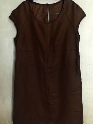 Vestido marrón corto Zara L
