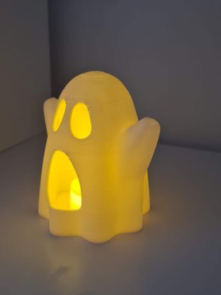 Suporte para Vela Fantasma de Halloween com LED