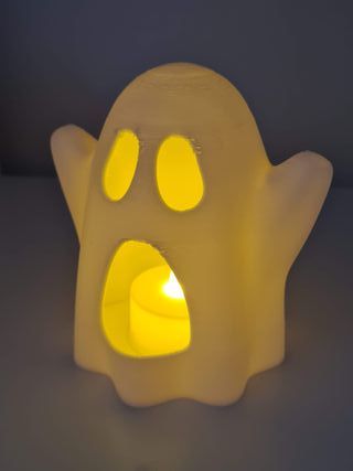 Suporte para Vela Fantasma de Halloween com LED