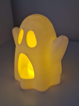 Suporte para Vela Fantasma de Halloween com LED