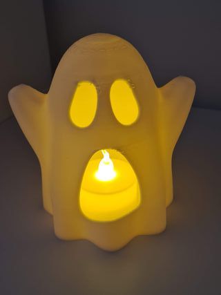 Suporte para Vela Fantasma de Halloween com LED