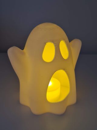 Suporte para Vela Fantasma de Halloween com LED